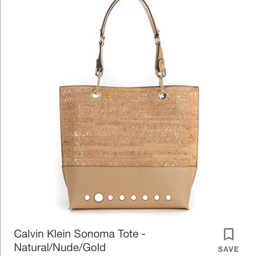 Calvin Klein cork and gold handbag